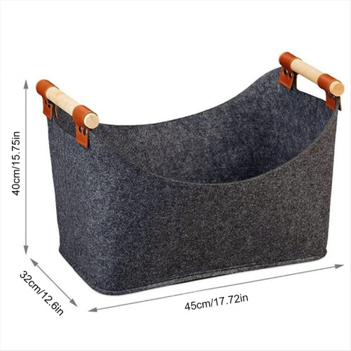 Panier à bois pliable grande capacité 57 L pour cheminée 2