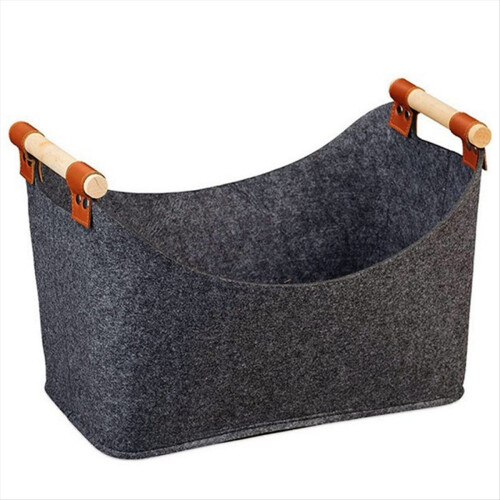 Panier à bois pliable grande capacité 57 L pour cheminée 1