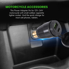 Wasserdichtes Motorrad-DIN-Stecker-Ladegerät auf QC3.0-USB-Ladegerät