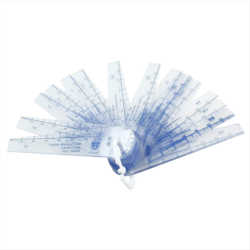 Plastic Feeler Gauge 0.05-2Mm Thickness Measuring Tools 4851013693767