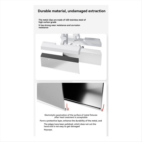 Removedor de teclas para teclados mecânicos Universal Key Extractor Branco 2