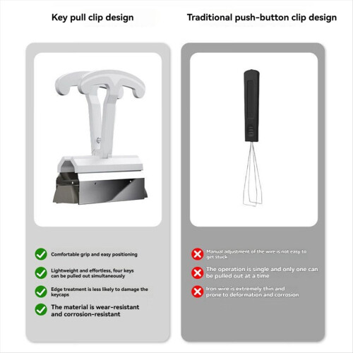 Removedor de teclas para teclados mecânicos Universal Key Extractor Branco 1