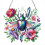 Hängende Ornamente-Set mit geformtem abstraktem Muster 1