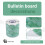 20M Ombre Green Scallops Πίνακας Ανακοινώσεων με Ίσια Περιθώρια 5