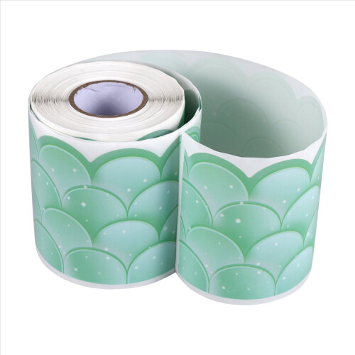 20M Ombre Green Scallops Πίνακας Ανακοινώσεων με Ίσια Περιθώρια 2
