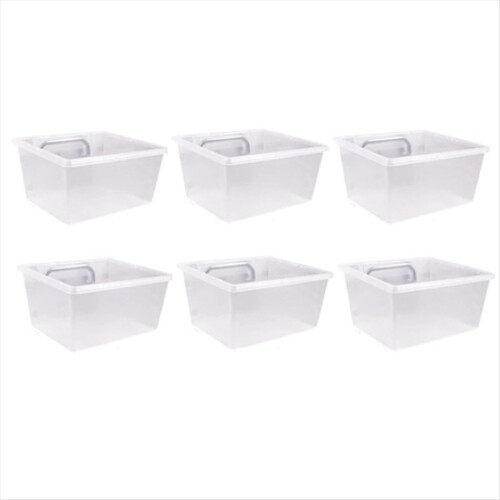 6 Pack Pegboard Clear Bins, Bins Hooks, DIY Fit 1/4 -1/8 Peg Board