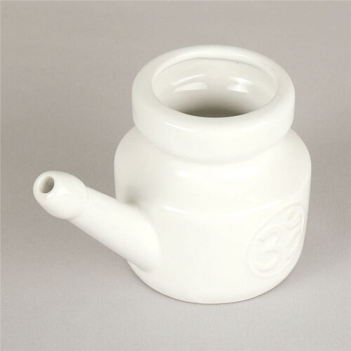 350Ml Ceramic Neti Pot Nose Cleaning Pot,White 1