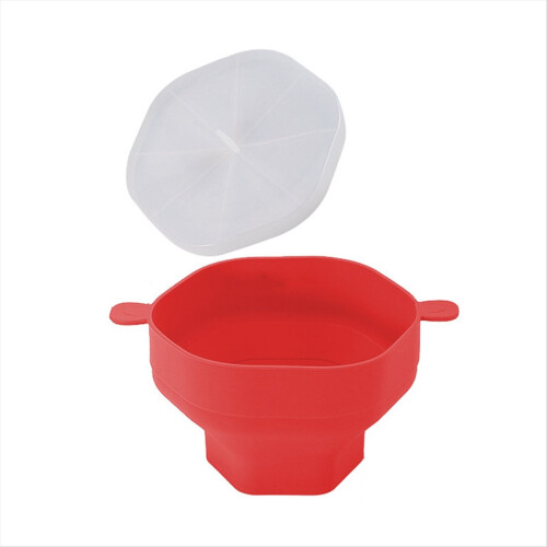 Mikrowellen-Popcorn-Schüssel, faltbar, Popcorn-Maker, Eimer, Schüssel, Rot 1