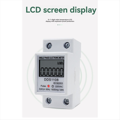 DDS1108 Digitale elektrische energiemeter Multifunctionele wattmeter LCD 1