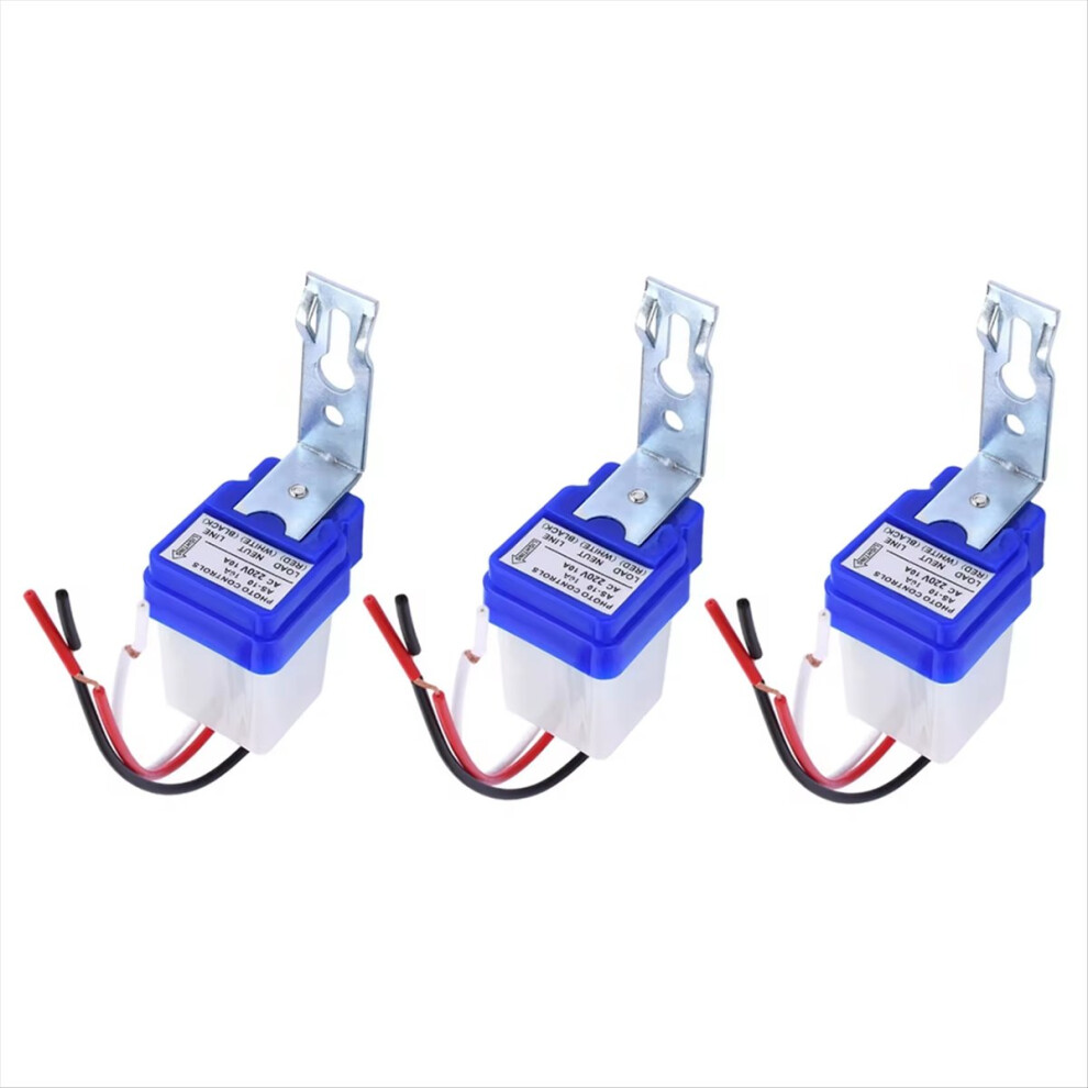 Photos - Other Electrical Equipment Markenlos 3PCS AS-10 Waterproof Photo Control Sensor Switch AC 220V 