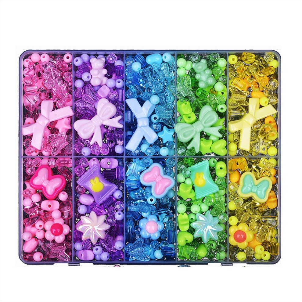 300-500Pcs Assorted Acrylic Beads For Bracelet Making, Cute Beads 4851013608822