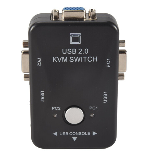 Διακόπτης USB KVM 2 Θυρών VGA Svga Switch Box 2.0 Ποντίκι-πληκτρολόγιο