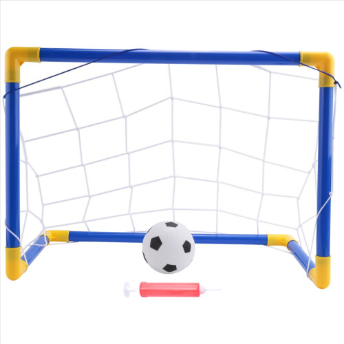 Mini porta da calcio pieghevole con rete e pompa in plastica regalo