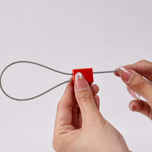 20PCS Square Flat Head Wire Seals 30cm Container Metal Cable Tie 1