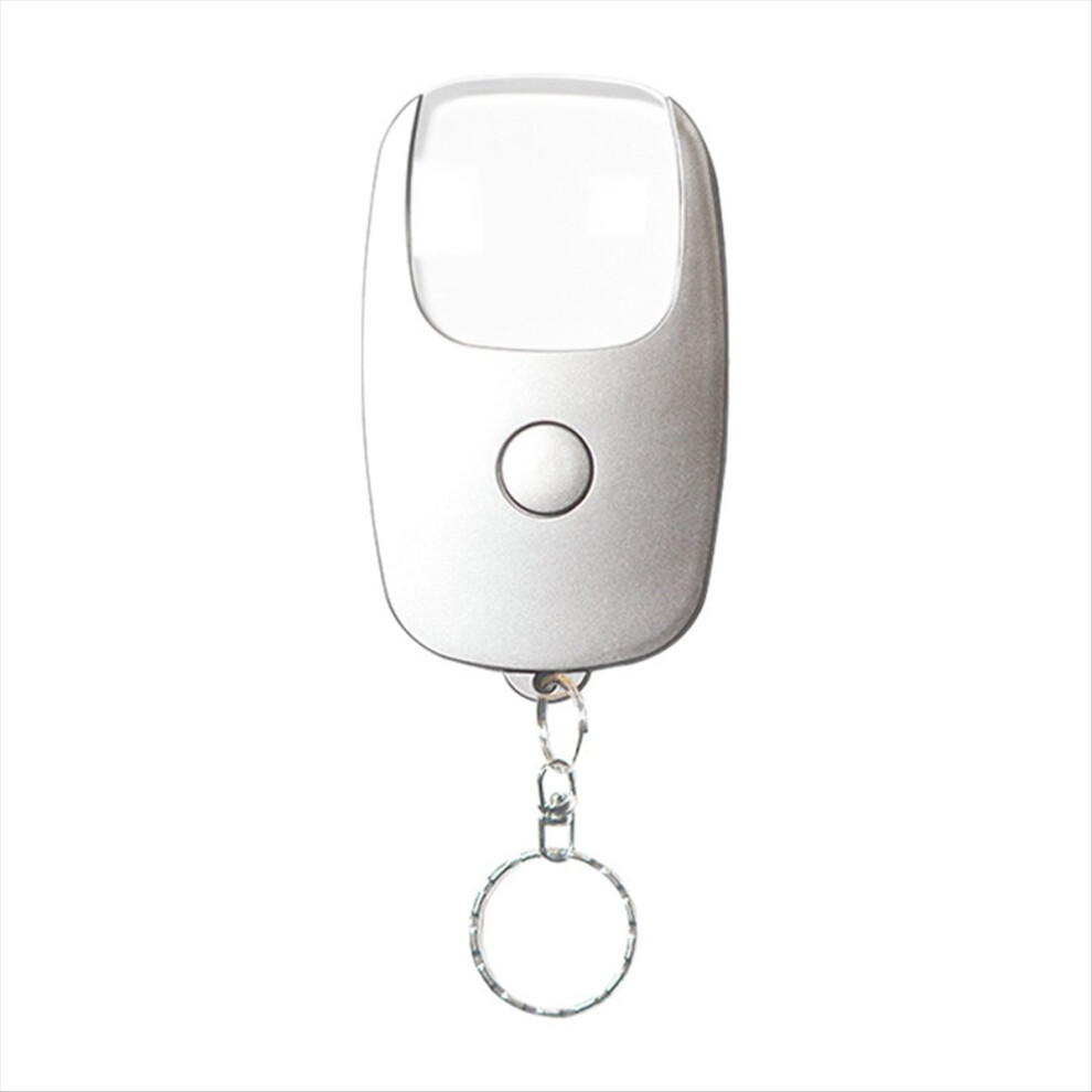 Markenlos Silver Usb Rechargeable Glass Loupe Lens Handheld Keychain Magnifier