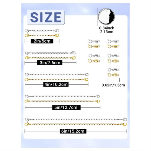 Necklace Extender and Magnetic Necklace Clasp 1