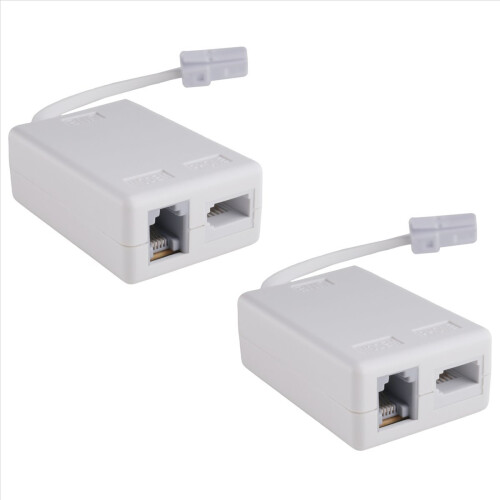 Διαχωριστής μικροφίλτρων ευρυζωνικού internet BT Plug To ADSL RJ11, 2 τεμάχια 2