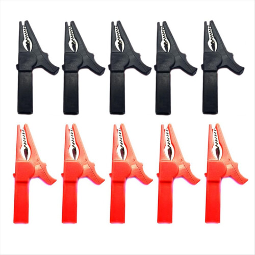 10Pack Alligator Clips 1000V 32A Automotive Electrical Test Clips