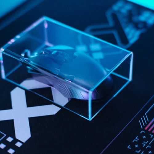 Acrylic Computer Mouse Dust Cover Transparent Air Cover Dustproof 1