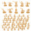 1:72 200/Set Plastic Oude Figuren Speelgoed Goud 2