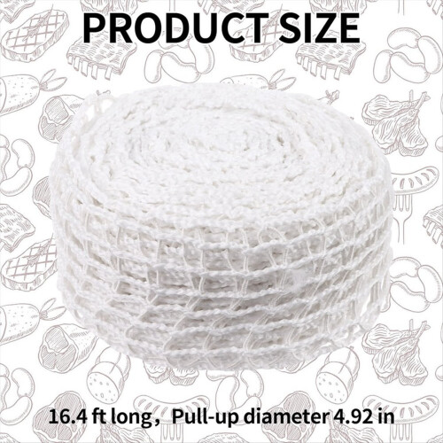 5M Meat Netting Roll,Size 18,Smoked Meat Poultry Ham Netting 2