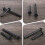 4Pcs Model Car Shell Column L70Mm/110Mm Front Rear Body Post Mount 6