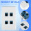 Επιτοίχια πλάκα Ethernet 4 θυρών για συσκευές Ethernet Cat7/6/6E/5/5E - Μπλε 7