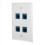 Επιτοίχια πλάκα Ethernet 4 θυρών για συσκευές Ethernet Cat7/6/6E/5/5E - Μπλε 3
