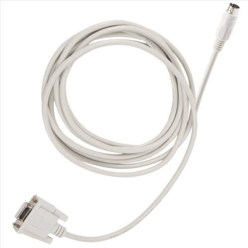 Καλώδιο λήψης DB9P σε 8P Mini Din RS232, λευκό, 8,2 πόδια για PLC -EH 2