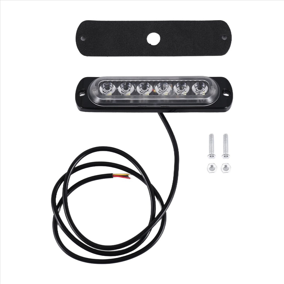 12V-24V 6Led Car Vehicle Warning Strobe Flashing White 4851013649436