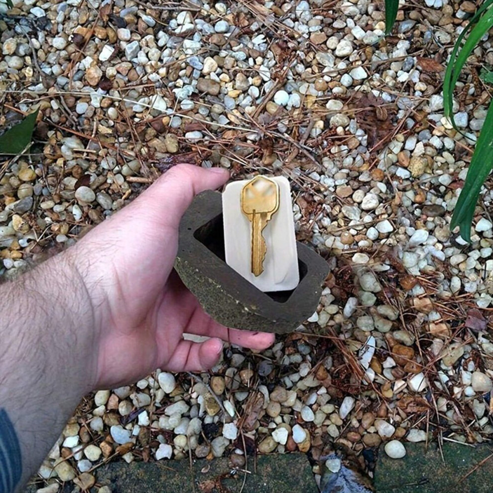 Hide-A-Spare-Key Fake-Rock- Looks Simulation Stone Key Storage Box 4851013651347