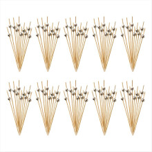Palitos de dente decorativos em formato de bola de discoteca para aperitivos, espetos de bambu sofisticados