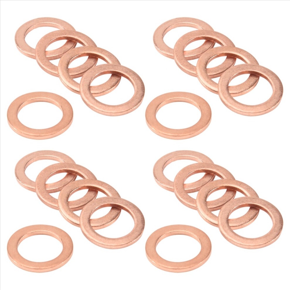 20Pcs 12Mm X 18Mm X 1.5Mm Copper Flat Washer Ring Sealing Fitting 4851013651736