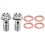 2x Ανοξείδωτη βίδα φρένου μοτοσικλέτας M10 x 1.0mm Κεντρική αντλία φρένων δαγκάνας 4