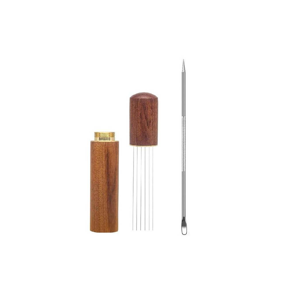 Espresso Distribution Stirrer Tool, 6 Needles With Latte Pen 4851013656397