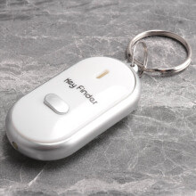 2pcs Whistle Lost Key Finder Flashing Beeping Locator Keychain LED