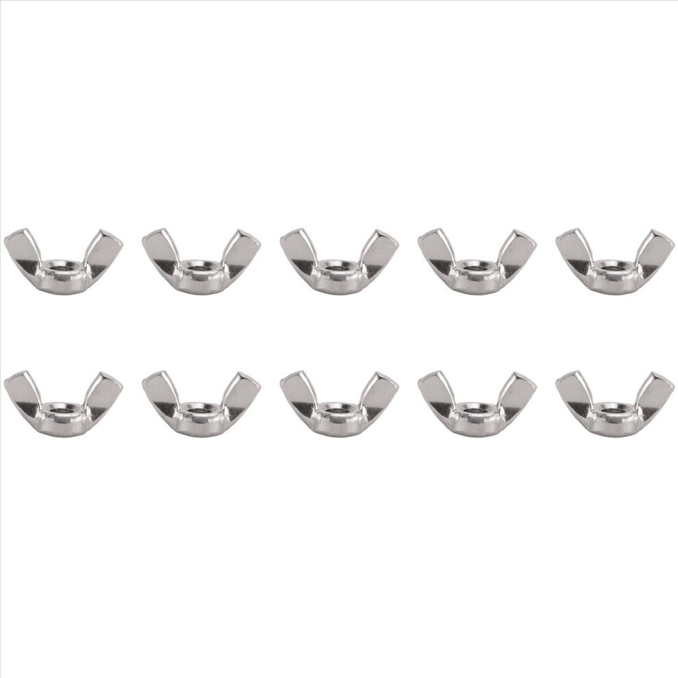 M6 Thread Dia Stainless Steel Wing nut Butterfly Wing Nuts 10 Pcs-image-OPC-PHPX8KD-NEW