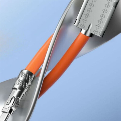 120W 6A Super Fast Charge Type-C Liquid Quick USB Cable ,Orange 1.5M 2