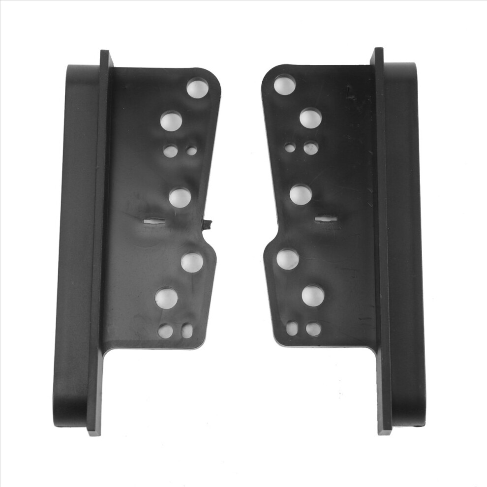 2 Double Din Fascia Facia Dash Kit Car Stereo Side Trims Brackets Black 4852580974747