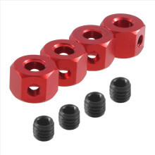 4ks adaptér pre šesťhranný náboj kolesa z 5 mm na 12 mm pre RC auto, červený