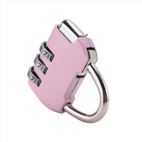 Luggage Box Resettable Combination Lock Padlock 3 Digit Number Pink 2