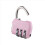 Luggage Box Resettable Combination Lock Padlock 3 Digit Number Pink 1