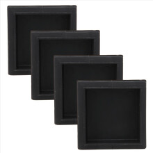 Tapones de inserción para tubos cuadrados de plástico, 50 mm, 2 pulgadas, 4 unidades