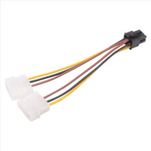 Un cavo di alimentazione per scheda grafica Molex IDE a 4 pin e PCI-E a 6 pin