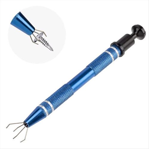 4 Jaw Gripper for IC Chip Screw Clamping Hand Tool Silver 1