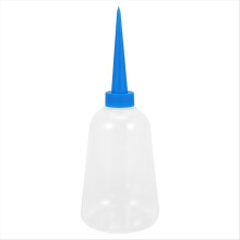 250 ml klare, weiß-blaue Applikatorflasche aus Kunststoff für Flüssigkleber