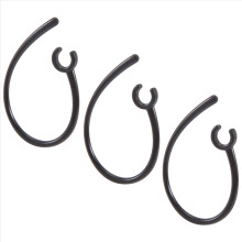 3 Stück Freisprecheinrichtung 5,5 mm Loch Schwarz Kunststoff Ohrbügel für Bluetooth Kopfhörer