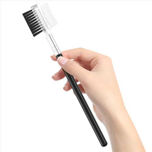 Women Double-sides Brow Comb Eyebrow Brush Makeup Tool 1pcs Black 2