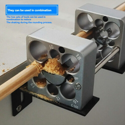 Wooden Round Rod Planer Woodworking Tools 8 Holes Dowel Maker 2