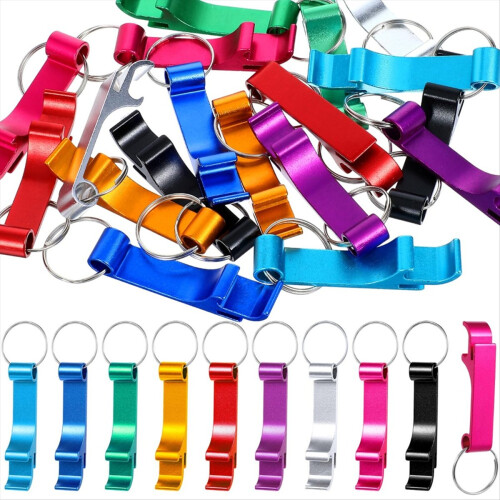 100pcs Personalized Aluminum Bottle Opener Keychain/Logo Keychains